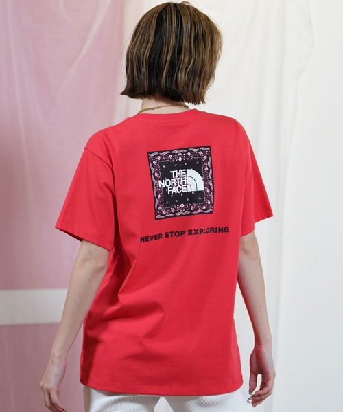 THE NORTH FACE ザ・ノース・フェイス 半袖 Tシャツ レディース BANDANA SQUARE LOGO NTW32446 THE NORTH FACE/ザ・ノース・フェイス BANDANA SQUARE LOGO