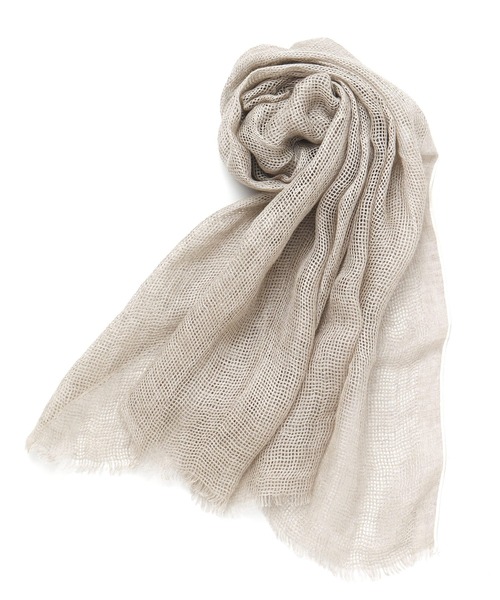 チャイハネ(チャイハネ)の「【チャイハネ】リネダンストール(ストール/ショール・レディース・カーキ/ナチュラル/ネイビー・FREE)」の2枚目の写真