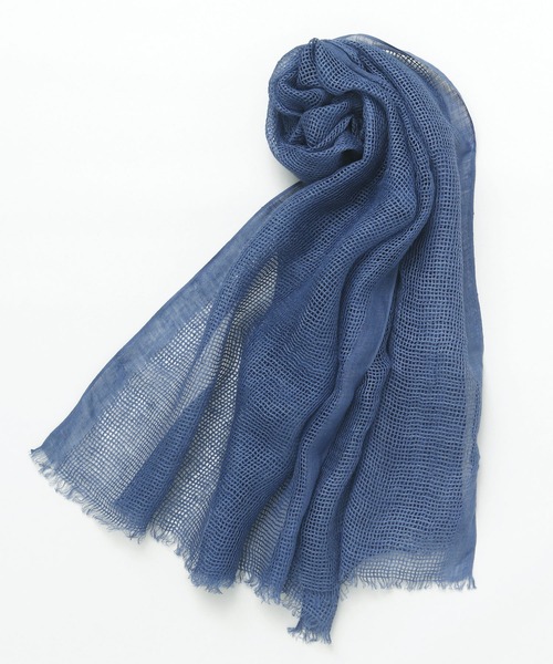 チャイハネ(チャイハネ)の「【チャイハネ】リネダンストール(ストール/ショール・レディース・カーキ/ナチュラル/ネイビー・FREE)」の3枚目の写真