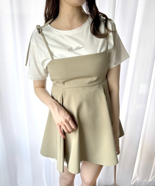 mysty woman（ミスティウーマン）の「刺繍ロゴTシャツ　111662（Tシャツ/カットソー・レディース・オフホワイト/チャコールグレー/ベージュ・FREE）」の20枚目の写真