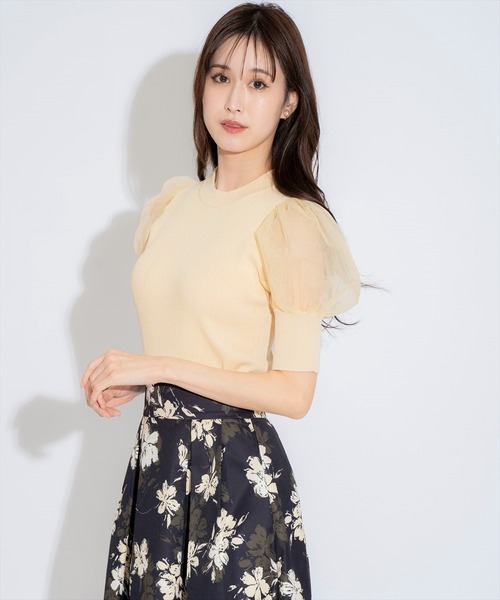 SWINGLE（スウィングル）の「シャドーフラワータックフレアスカート（スカート・レディース・ブラック系その他/グリーン系その他/ベージュ系その他2・SMALL/MEDIUM）」の7枚目の写真