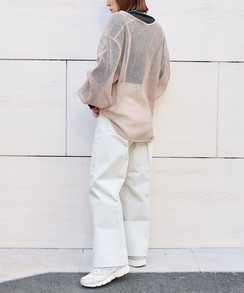 FREAK'S STORE（フリークスストア）の「ラメメッシュ 2WAYトップス（その他トップス・レディース・ブラック/ピンク/キャメル・ﾌﾘ-）」の10枚目の写真