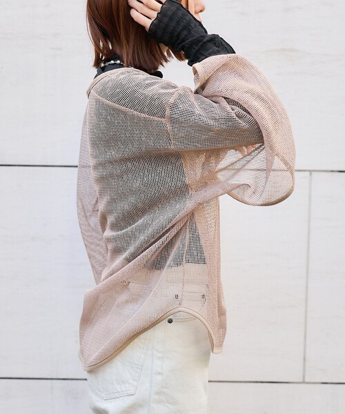 FREAK'S STORE（フリークスストア）の「ラメメッシュ 2WAYトップス（その他トップス・レディース・ブラック/ピンク/キャメル・ﾌﾘ-）」の12枚目の写真