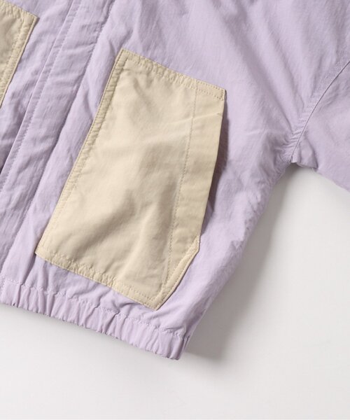 p.premier（ピードットプルミエ）の「【撥水加工】ちょいスポーティーなフードがしまえるウィンドブレーカー（ナイロンジャケット・キッズ・アイボリー/グリーン/ラベンダー・80/90/100/110/120/130/140）」の12枚目の写真