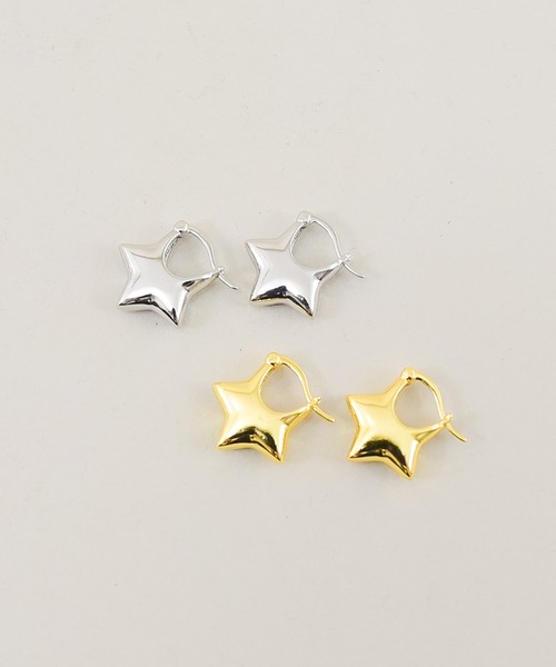 styiro(スタイロ)の「ニッケルフリー スターモチーフピアス(ピアス(両耳用)・レディース・シルバー/ゴールド・FREE)」の4枚目の写真