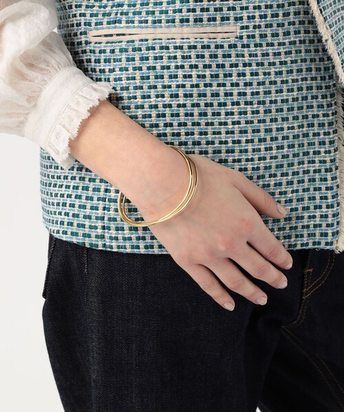 PHILIPPE AUDIBERT（フィリップ オーディベール）の「PHILIPPE AUDIBERT Antea double ブレスレット（バングル/リストバンド・レディース・ゴールド・FREE）」の2枚目の写真