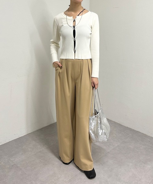 SHENERY（シーナリー）の「2WAYショートニット（ニット/セーター・レディース・ブラック/オフホワイト/ブルー/オレンジ・FREE）」の16枚目の写真