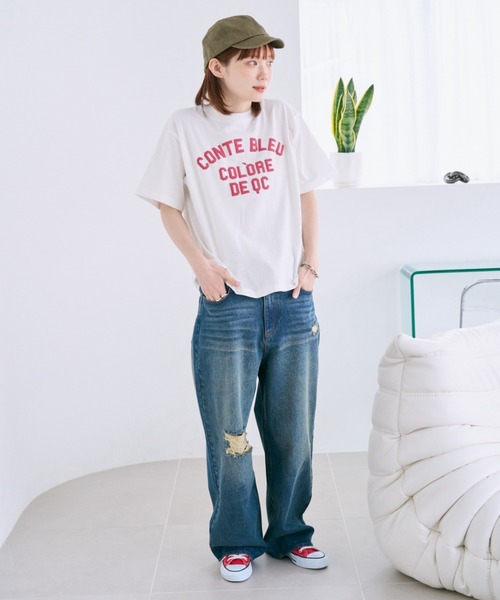 unclip（アンクリップ）の「ワイドデニムパンツ（デニムパンツ・レディース・ネイビー/サックスブルー・LARGE/MEDIUM）」の17枚目の写真