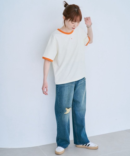unclip（アンクリップ）の「ワイドデニムパンツ（デニムパンツ・レディース・ネイビー/サックスブルー・LARGE/MEDIUM）」の22枚目の写真