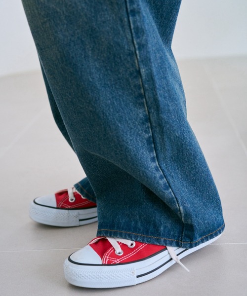 unclip（アンクリップ）の「ワイドデニムパンツ（デニムパンツ・レディース・ネイビー/サックスブルー・LARGE/MEDIUM）」の13枚目の写真