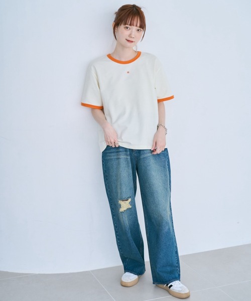 unclip（アンクリップ）の「ワイドデニムパンツ（デニムパンツ・レディース・ネイビー/サックスブルー・LARGE/MEDIUM）」の20枚目の写真