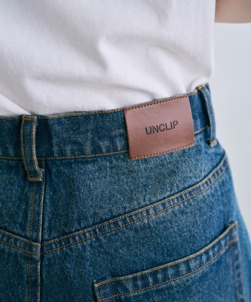 unclip（アンクリップ）の「ワイドデニムパンツ（デニムパンツ・レディース・ネイビー/サックスブルー・LARGE/MEDIUM）」の10枚目の写真