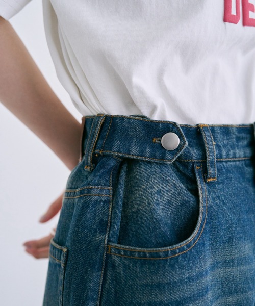 unclip（アンクリップ）の「ワイドデニムパンツ（デニムパンツ・レディース・ネイビー/サックスブルー・LARGE/MEDIUM）」の9枚目の写真