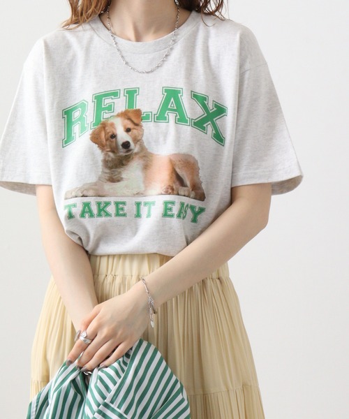 spiritoso(スピリトーゾ)の「spiritoso RELAX シートプリントTシャツ 半袖(Tシャツ/カットソー・メンズ・ホワイト/ブラック/オートミール・L/M)」の3枚目の写真