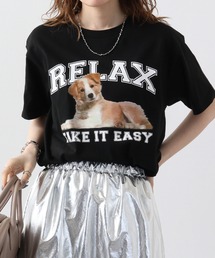 spiritoso RELAX シートプリントTシャツ 半袖