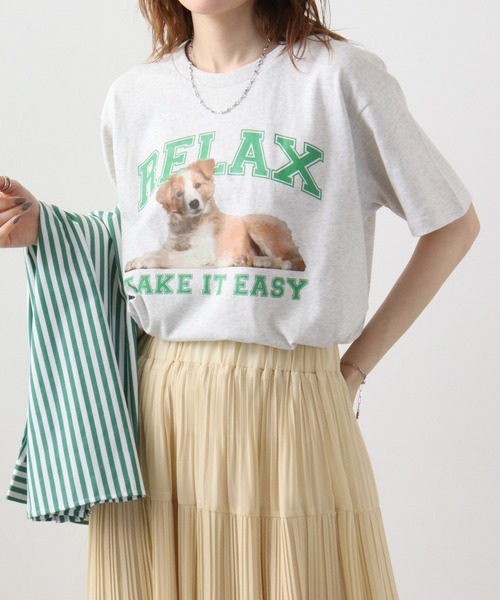 spiritoso(スピリトーゾ)の「spiritoso RELAX シートプリントTシャツ 半袖(Tシャツ/カットソー・メンズ・ホワイト/ブラック/オートミール・L/M)」の20枚目の写真