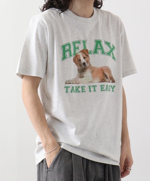 spiritoso(スピリトーゾ)の「spiritoso RELAX シートプリントTシャツ 半袖(Tシャツ/カットソー・メンズ・ホワイト/ブラック/オートミール・L/M)」の14枚目の写真