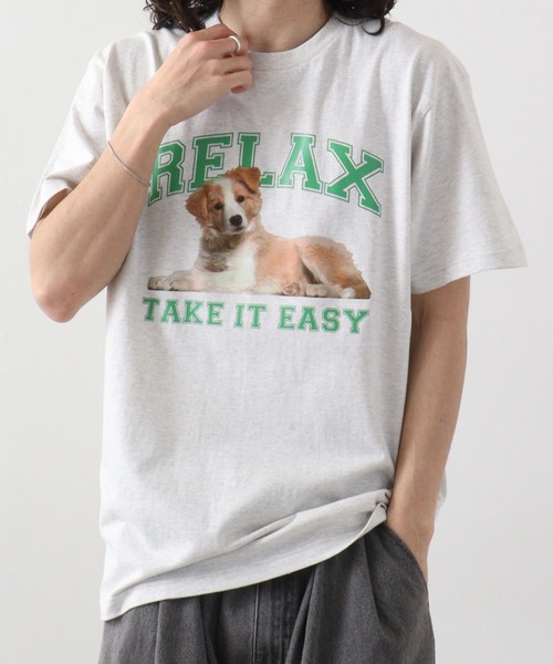 spiritoso(スピリトーゾ)の「spiritoso RELAX シートプリントTシャツ 半袖(Tシャツ/カットソー・メンズ・ホワイト/ブラック/オートミール・L/M)」の15枚目の写真