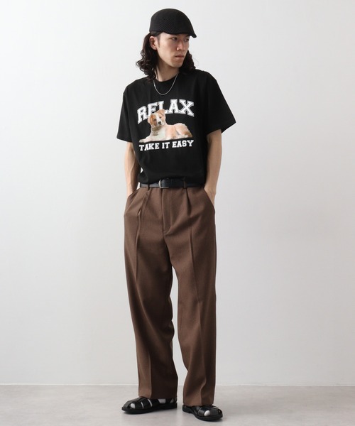spiritoso(スピリトーゾ)の「spiritoso RELAX シートプリントTシャツ 半袖(Tシャツ/カットソー・メンズ・ホワイト/ブラック/オートミール・L/M)」の11枚目の写真
