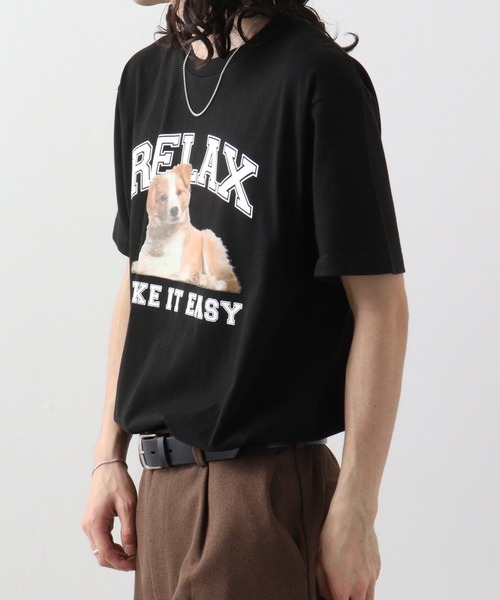 spiritoso(スピリトーゾ)の「spiritoso RELAX シートプリントTシャツ 半袖(Tシャツ/カットソー・メンズ・ホワイト/ブラック/オートミール・L/M)」の10枚目の写真