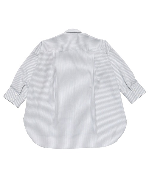 TOKYO SHIRTS(トウキョウシャツ)の「LENZING(TM)ECOVERO(TM) BIGシルエットシャツ レギュラー 七分袖(シャツ/ブラウス・レディース・グレー・FREE)」の2枚目の写真