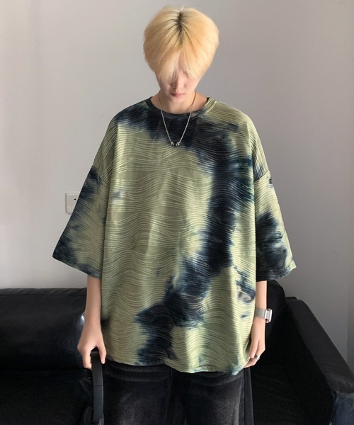 neos(ネオス)の「【FVLMEN】wave emboss border gradation tie dye tee/ウェーブ エンボス ボーダー グラデーション タイダイ T(Tシャツ/カットソー・メンズ・グリーン/ネイビー・X-LARGE/LARGE/MEDIUM)」の18枚目の写真