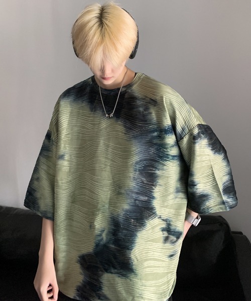 neos(ネオス)の「【FVLMEN】wave emboss border gradation tie dye tee/ウェーブ エンボス ボーダー グラデーション タイダイ T(Tシャツ/カットソー・メンズ・グリーン/ネイビー・X-LARGE/LARGE/MEDIUM)」の19枚目の写真