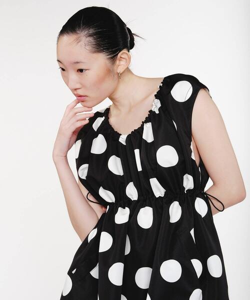 FRAPBOIS（フラボア）の「ドットグログラン ワンピース（ワンピース・レディース・ブラック・1）」の13枚目の写真