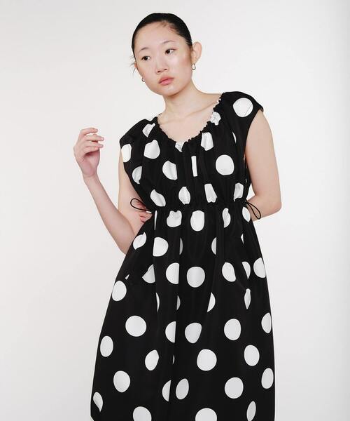 FRAPBOIS（フラボア）の「ドットグログラン ワンピース（ワンピース・レディース・ブラック・1）」の4枚目の写真