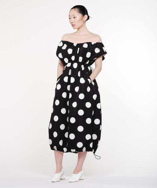 FRAPBOIS（フラボア）の「ドットグログラン ワンピース（ワンピース・レディース・ブラック・1）」の9枚目の写真