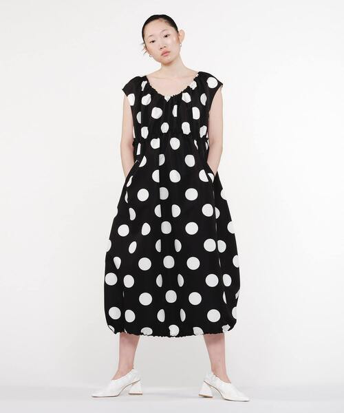 FRAPBOIS（フラボア）の「ドットグログラン ワンピース（ワンピース・レディース・ブラック・1）」の3枚目の写真
