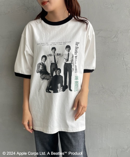 ☆入手困難☆ ビートルズ リンゴ・スター【L】Tシャツ 半袖 両面プリント 白 The Beatles tシャツ 2025SS THE Beatles/ザ・ビートルズ