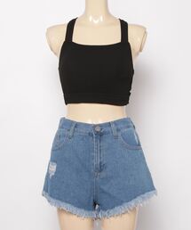 SunriseShell（サンライズシェル）の「【ムラサキスポーツ限定】DEFIANCE/ディファイアンス  ハイネックビキニ/水陸両用デニムショートパンツ付き3点セットビキニ  S2409（水着）」