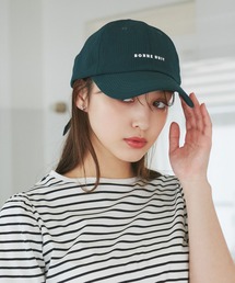 シアサッカーバックリボンキャップ