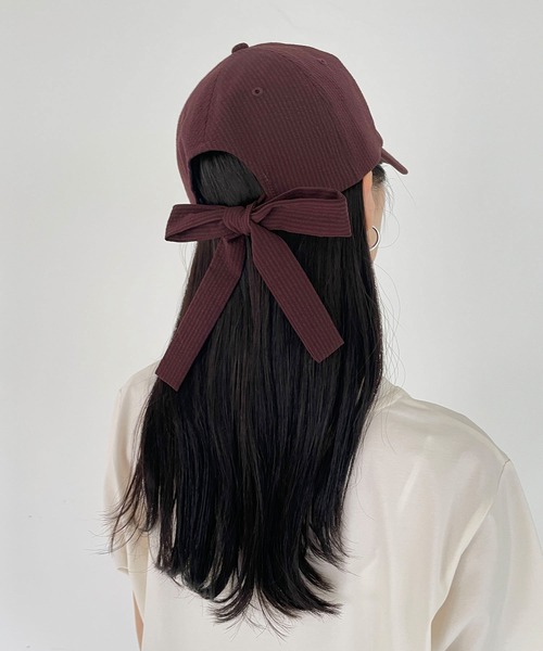 セール】シアサッカーバックリボンキャップ（キャップ）｜ROPE' PICNIC