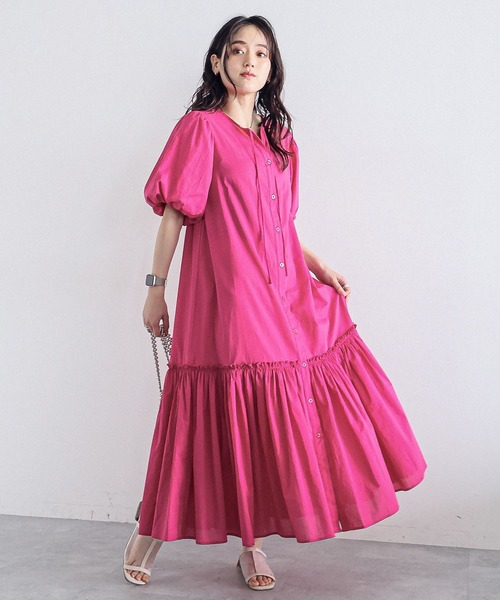 【美品】【ヌキテパ】コットンボイル ティアード ギャザー ワンピース セール 30%OFF】【ne Quittez pas/ヌキテパ】コットンボイル