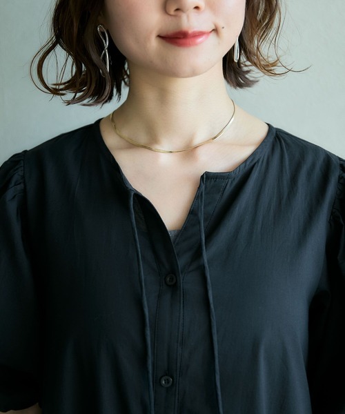 RAGEBLUE（レイジブルー）の「ティアードギャザー/コットンボイルワンピース（シャツワンピース・レディース・ブラック/ピンク/ブルー・FREE）」の11枚目の写真