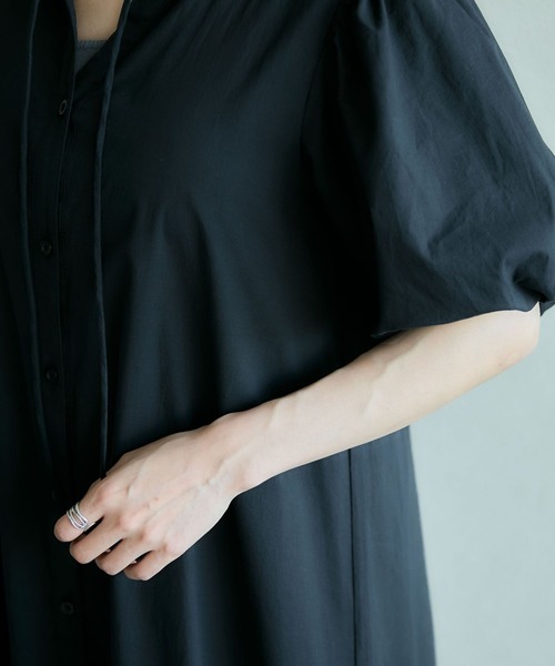 RAGEBLUE（レイジブルー）の「ティアードギャザー/コットンボイルワンピース（シャツワンピース・レディース・ブラック/ピンク/ブルー・FREE）」の13枚目の写真