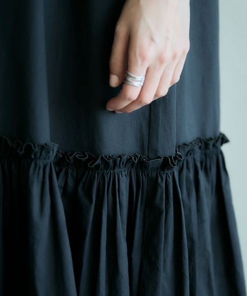 RAGEBLUE（レイジブルー）の「ティアードギャザー/コットンボイルワンピース（シャツワンピース・レディース・ブラック/ピンク/ブルー・FREE）」の15枚目の写真