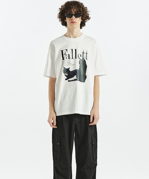 Fallett(ファレット)の「【UNISEX】FALLETT/Deux Nero T 2112204(Tシャツ/カットソー・レディース・ホワイト/ブラック/チャコール・MEDIUM/SMALL)」の12枚目の写真