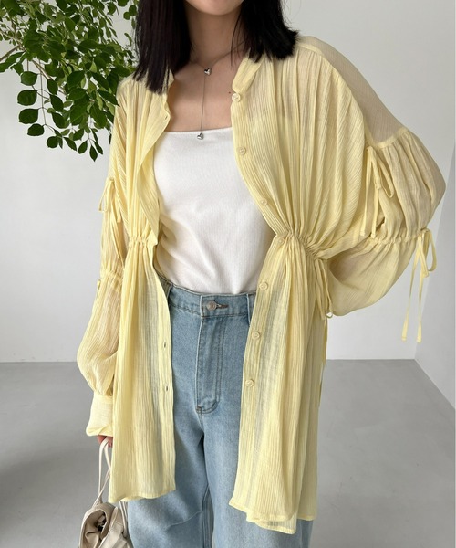 ZOZOTOWN限定】楊柳リボンギャザーブラウス（シャツ/ブラウス