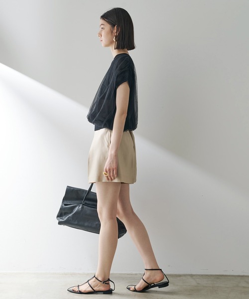 THE PAUSE（ザ ポーズ）の「【THE PAUSE】チュールコンビニットプルオーバー（ニット/セーター・レディース・ブラック/オフホワイト・FREE）」の18枚目の写真