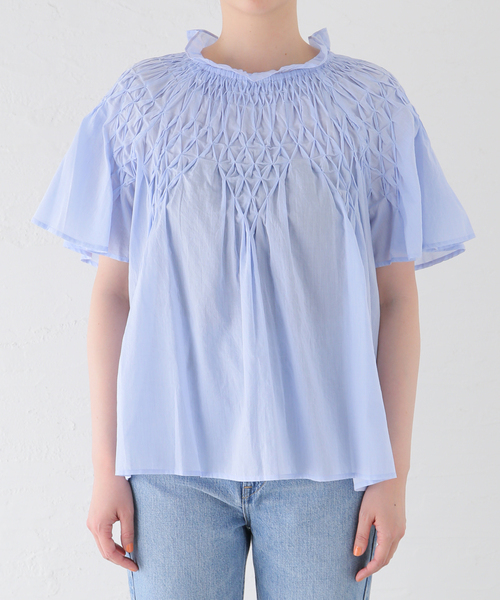 merlette（マーレット）の「【MERLETTE/マーレット】BEJART CHAMBREY 3910700020（シャツ/ブラウス・レディース・ブルー・X-SMALL/SMALL）」の2枚目の写真