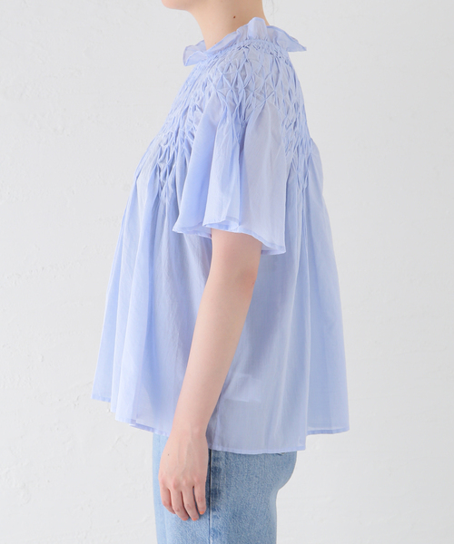 merlette（マーレット）の「【MERLETTE/マーレット】BEJART CHAMBREY 3910700020（シャツ/ブラウス・レディース・ブルー・X-SMALL/SMALL）」の5枚目の写真