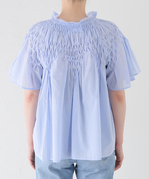 merlette（マーレット）の「【MERLETTE/マーレット】BEJART CHAMBREY 3910700020（シャツ/ブラウス・レディース・ブルー・X-SMALL/SMALL）」の6枚目の写真