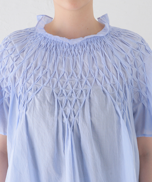 merlette（マーレット）の「【MERLETTE/マーレット】BEJART CHAMBREY 3910700020（シャツ/ブラウス・レディース・ブルー・X-SMALL/SMALL）」の7枚目の写真