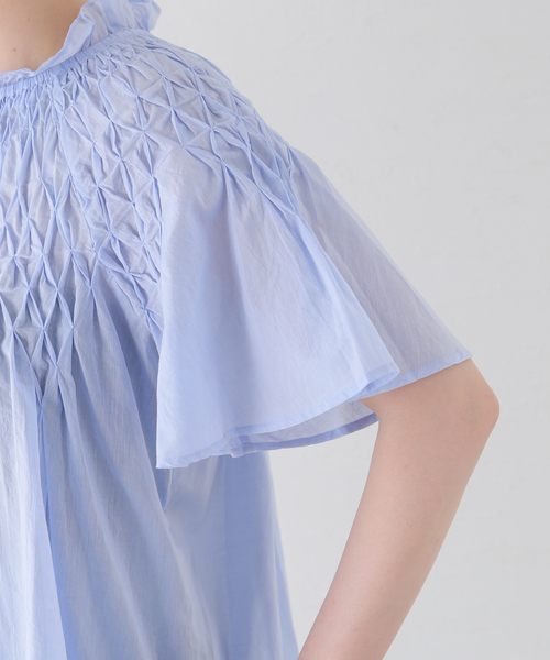merlette（マーレット）の「【MERLETTE/マーレット】BEJART CHAMBREY 3910700020（シャツ/ブラウス・レディース・ブルー・X-SMALL/SMALL）」の9枚目の写真