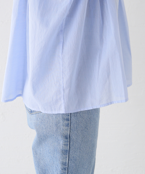 merlette（マーレット）の「【MERLETTE/マーレット】BEJART CHAMBREY 3910700020（シャツ/ブラウス・レディース・ブルー・X-SMALL/SMALL）」の10枚目の写真