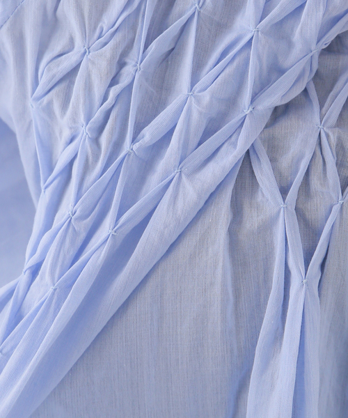 merlette（マーレット）の「【MERLETTE/マーレット】BEJART CHAMBREY 3910700020（シャツ/ブラウス・レディース・ブルー・X-SMALL/SMALL）」の13枚目の写真
