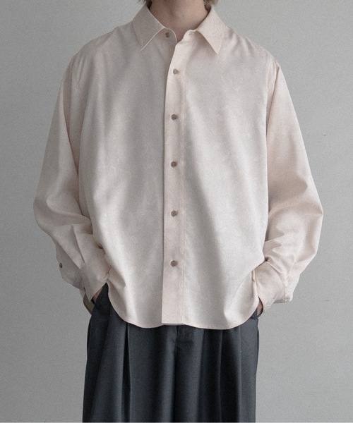 CASPER JOHN(キャスパージョン)の「Various loose shirts -flower jacquard-/バリアスルーズシャツ -フラワージャガード-(シャツ/ブラウス・メンズ・ネイビー/レッド/ブラック/アイボリー・LARGE/MEDIUM/SMALL/X-SMALL)」の6枚目の写真